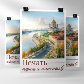 Печать афиш и плакатов.
